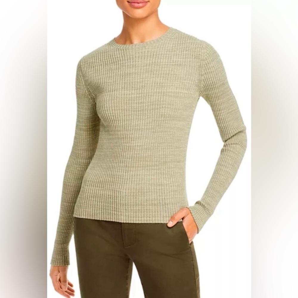 VINCE Long Sleeve Ribbed Top Size S
